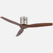 Boxed Apache Chrome Wood Ceiling Fan