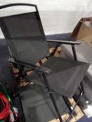 Unboxed Black Folding Garden Deck Chairs