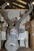 Stag Head Wall Mounted Statue