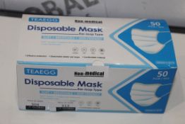 Box Of 50 Non Medical Disposable 3Ply A Loop Type Maths