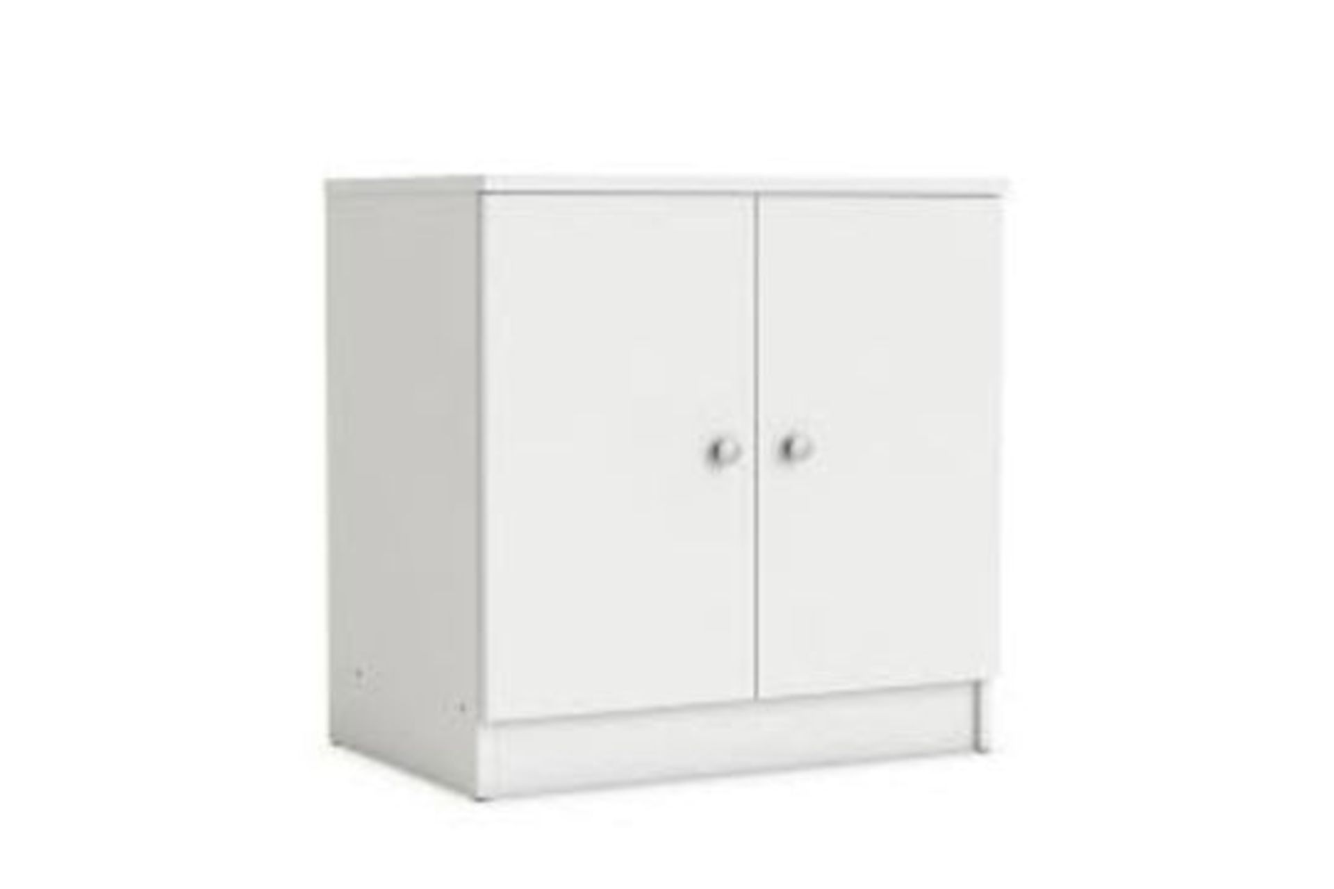 Boxed Santos 2 Door Bathroom Vanity Cabinet In White RRP £80 (3724400) 52.3 x 27.9 x 52.5cm (