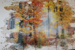 View Of The Full Smudged Forest Canvas Rrp £100 (14541)(Appraisals Available Upon Request) (Pictures
