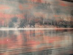 Corby Lake Sunset Canvas By Parvez Taj Rrp ¬£50 (14591)(Appraisals Available Upon Request) (Pictures