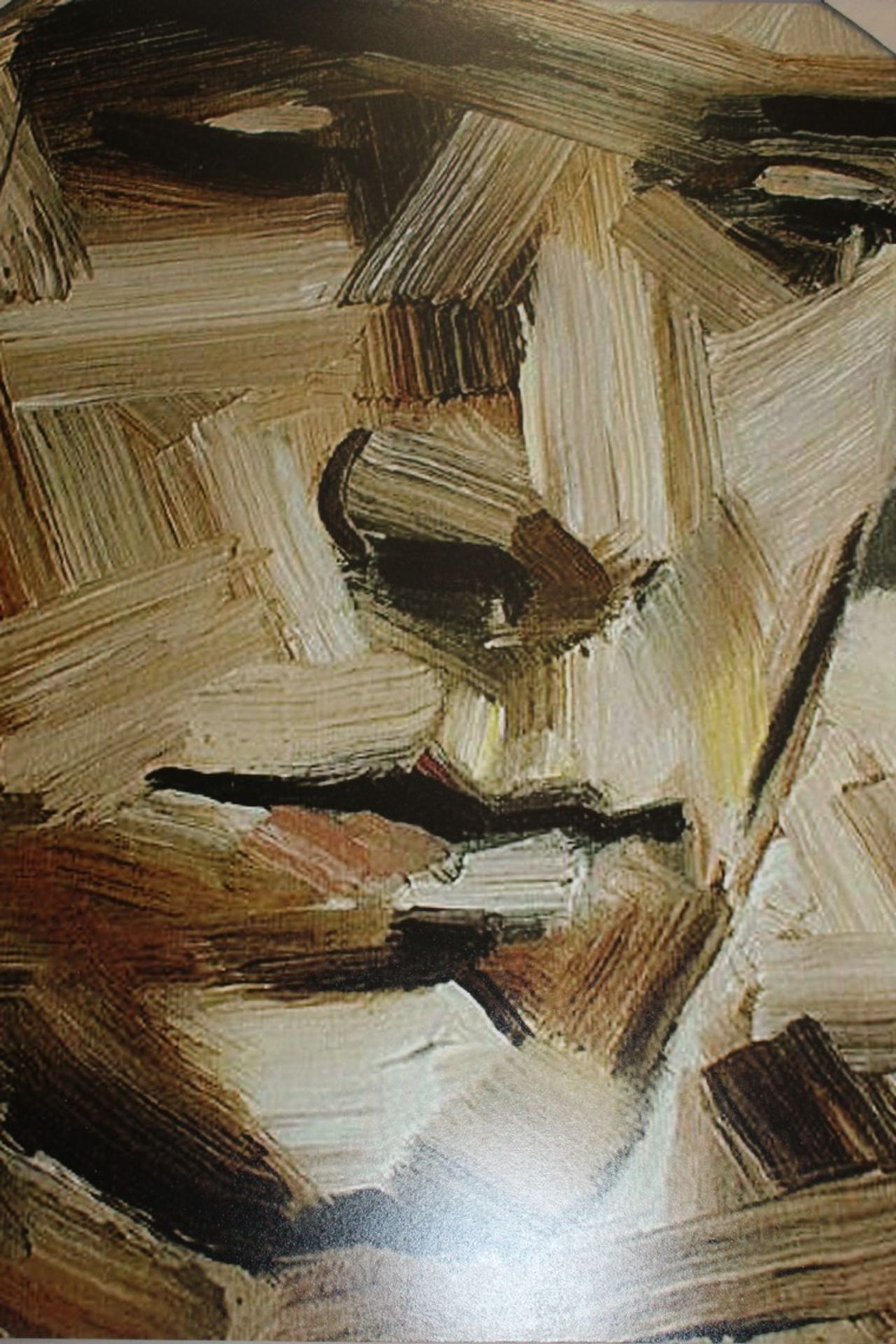 The Wooden Contemplating Facial Expression Canvas Rrp £80 (18415)(Appraisals Available Upon Request)
