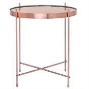 Rrp £80 Boxed Rose Gold Oakland Lamp Table
