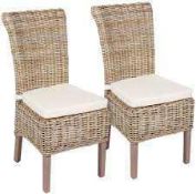 Rrp £110 Boxed Full Kooboo Grey 2 Piece Dining Chair