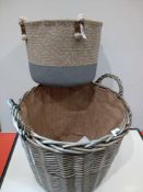 Rrp £40-£50 Each 2 Assorted Laundry Baskets