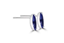 Tanzanite Stud EaringsPremium AAAA Marquise Cut Tanzanite in 18ct White Gold RRP £374 (1a-1978)