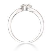 White Gold Diamond Ring with subtle twist Size P RRP £550 (UR4362B