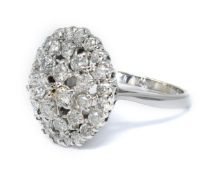 2 carat look cluster White Gold ring Size K RRP £4950 (NV124)