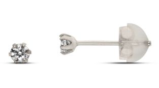 Platinum diamond earrings RRP £220 (m-sanaipd10)