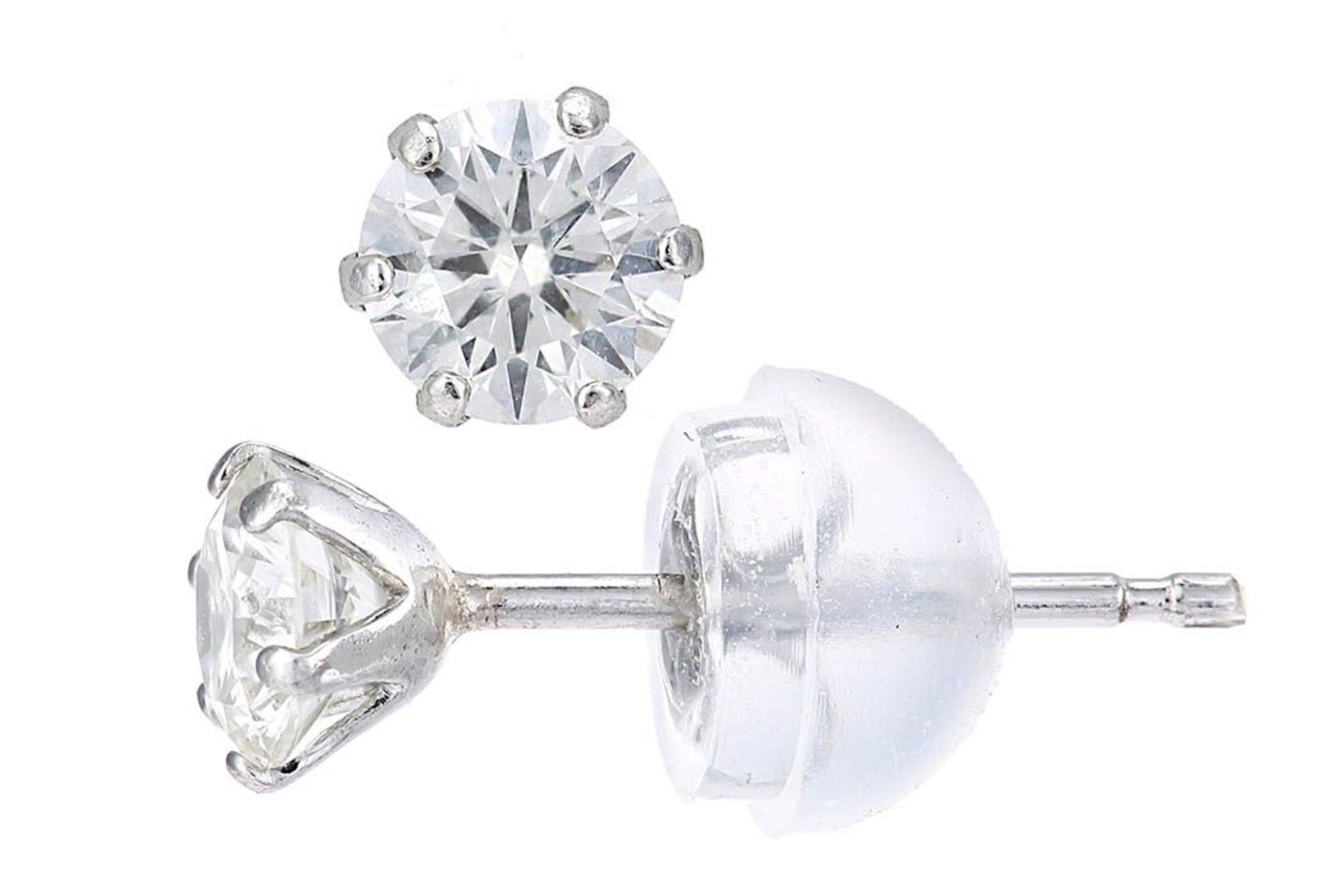 0.40CT PLATINUM DIAMOND EARRINGS RRP £972 (PT040)