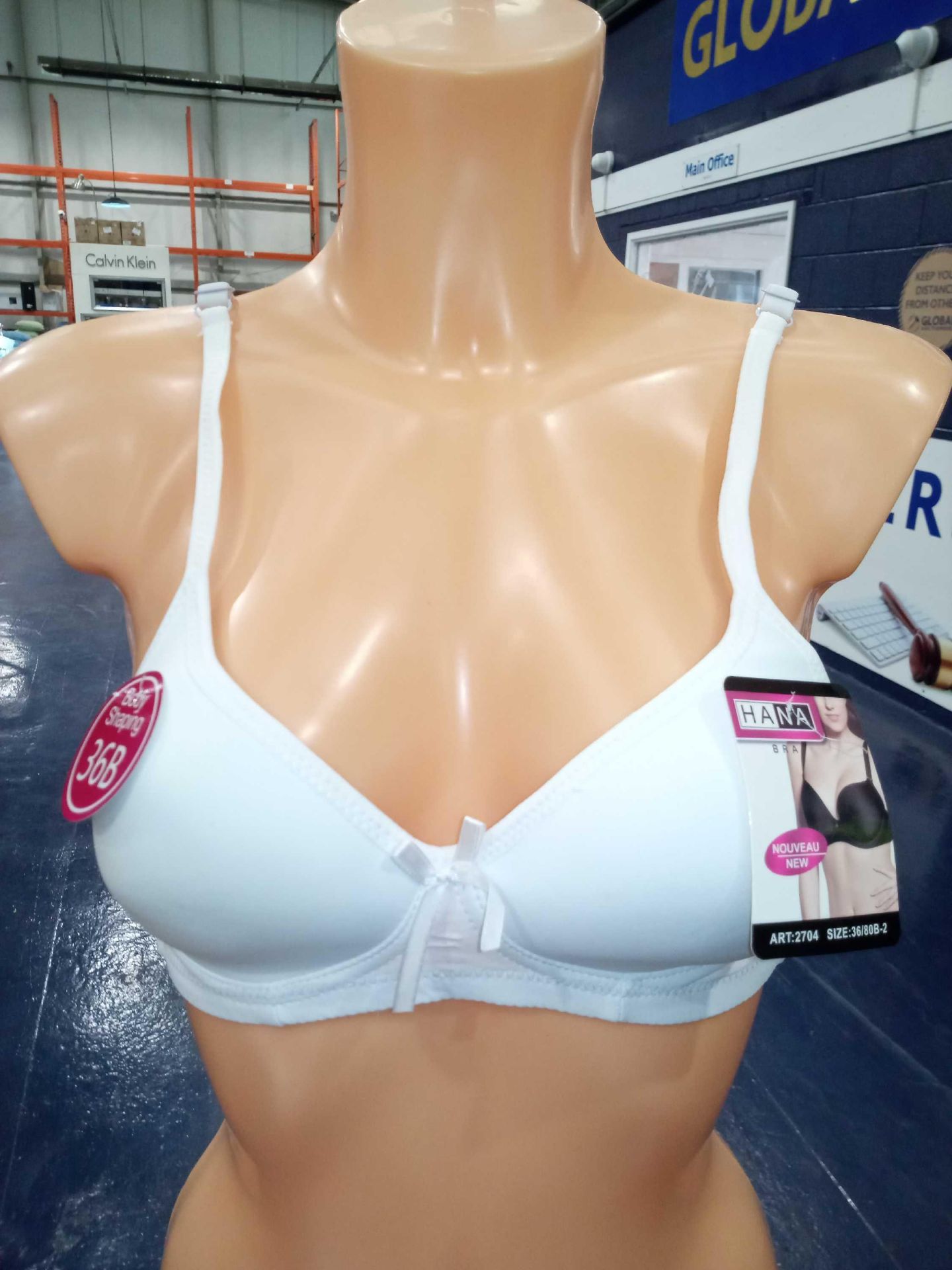 Lot To Contain At 3 Brand New Packs Of 6 Hana (2704) Pure White Ladies Bras Size 36B-46B Combined