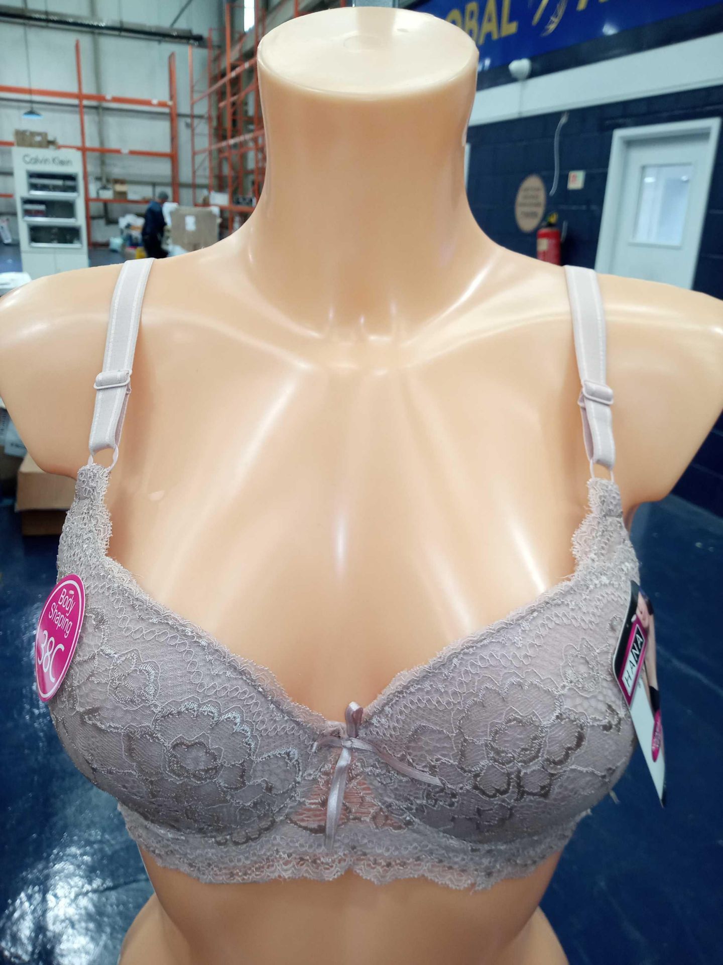 Lot To Contain 3 Brand New Packs Of 6 Hana (393) Size 38 C To 48 C Body Shaping Beige Lace Bras