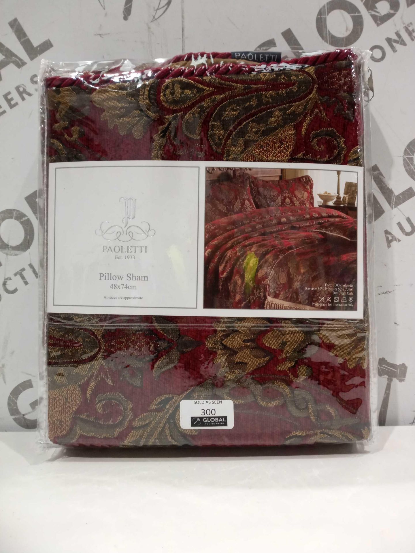 Rrp £90 Lot To Contain 3 Paoletti 48Cmx74Cm Pillow Shams