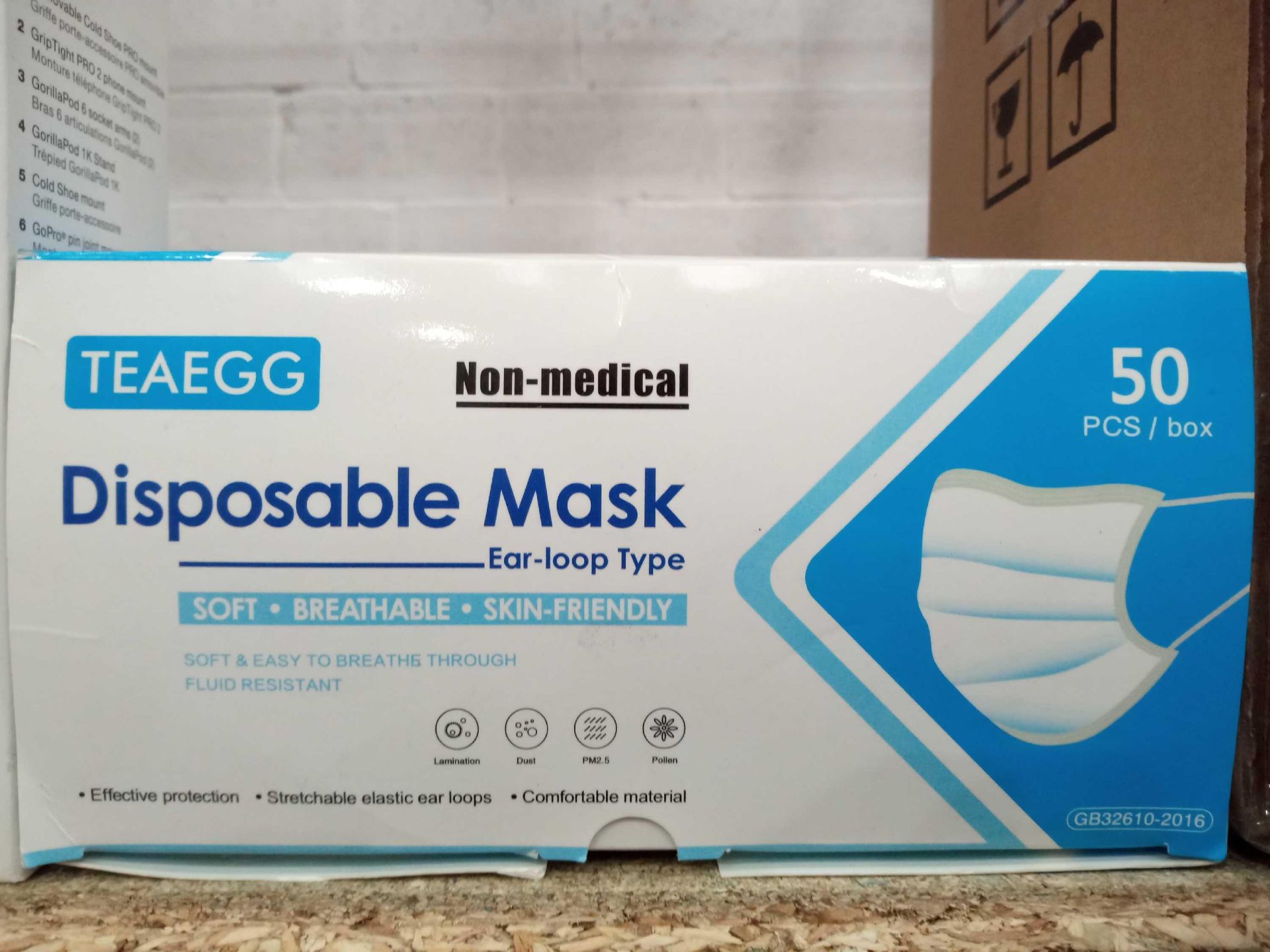 RRP £300 Box Of 50 3Ply Non Medical Disposable Mask Soft Breathable Skin Friendly