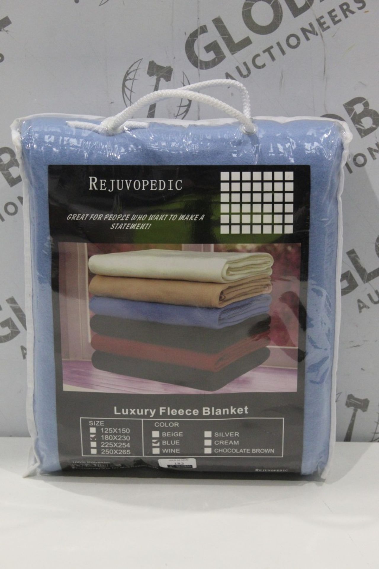 Rrp £60 Bagged Rejuvepoedic Blues Luxury Fleece Blanket