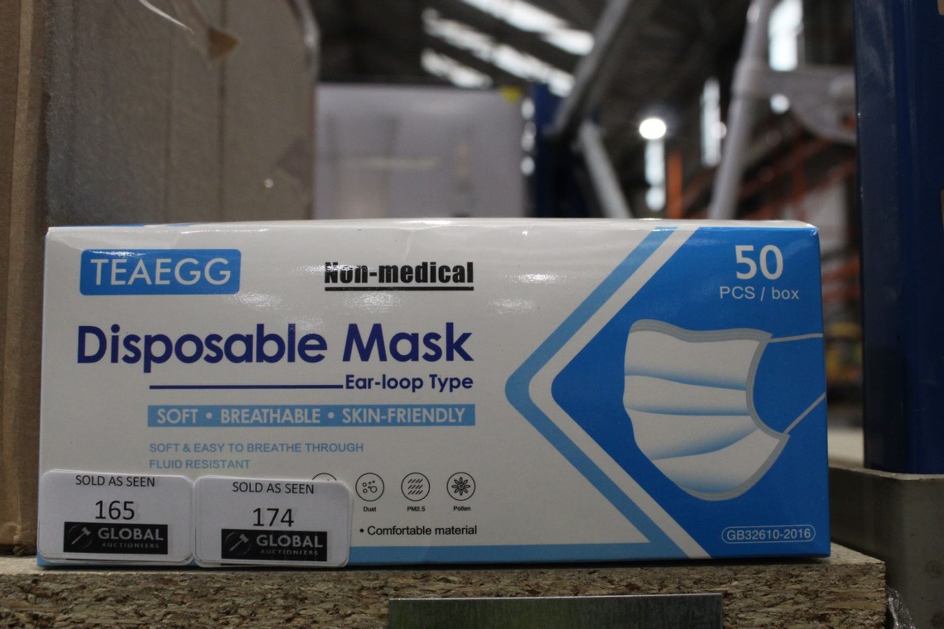 Rrp £300 Boxed To Contain 50 , 3 Ply Medical Disposable Skin Friendly Face Mask