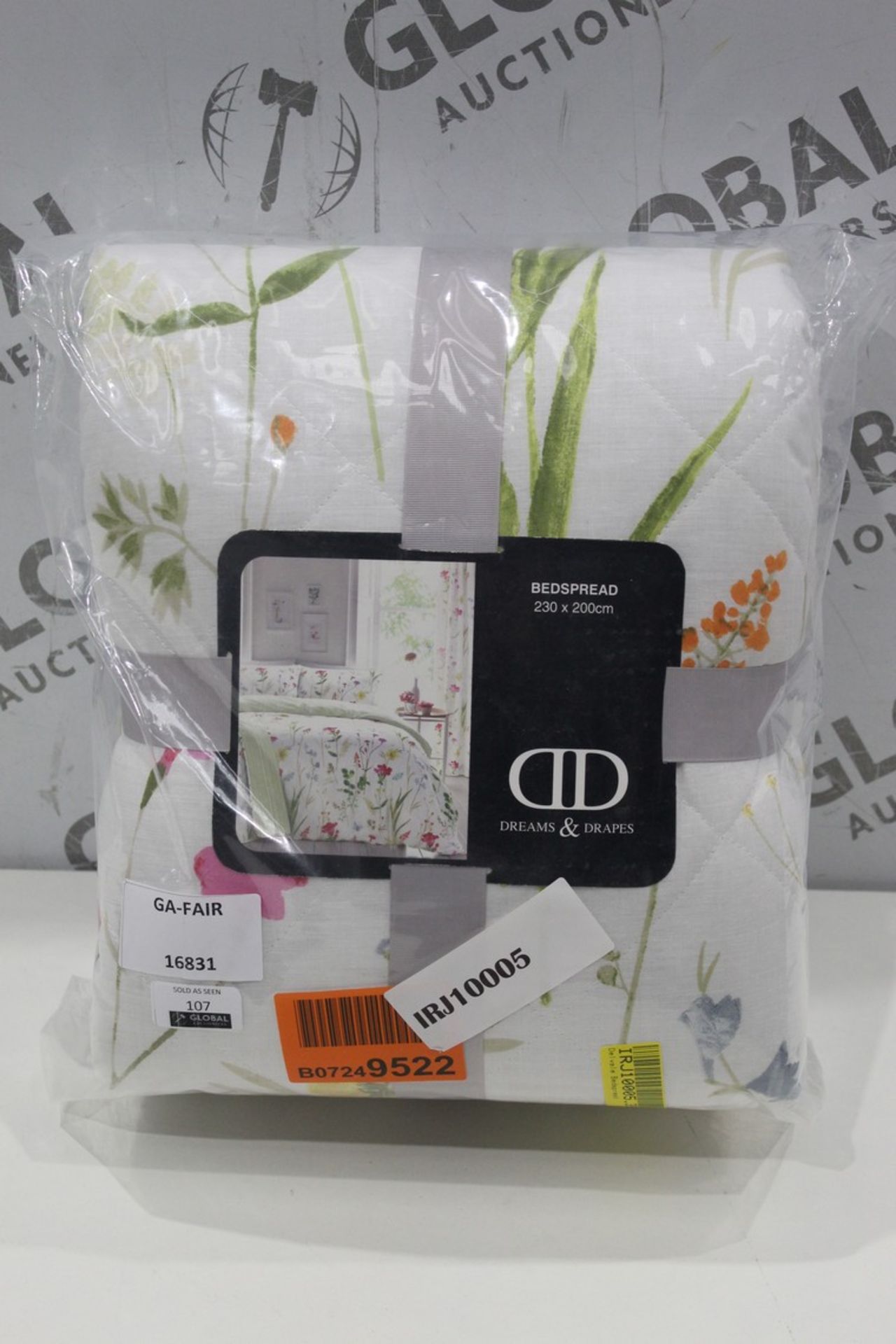 Rrp £80 Dreams & Drapes Spring Glade Multi 230X200Cm Bedspread.