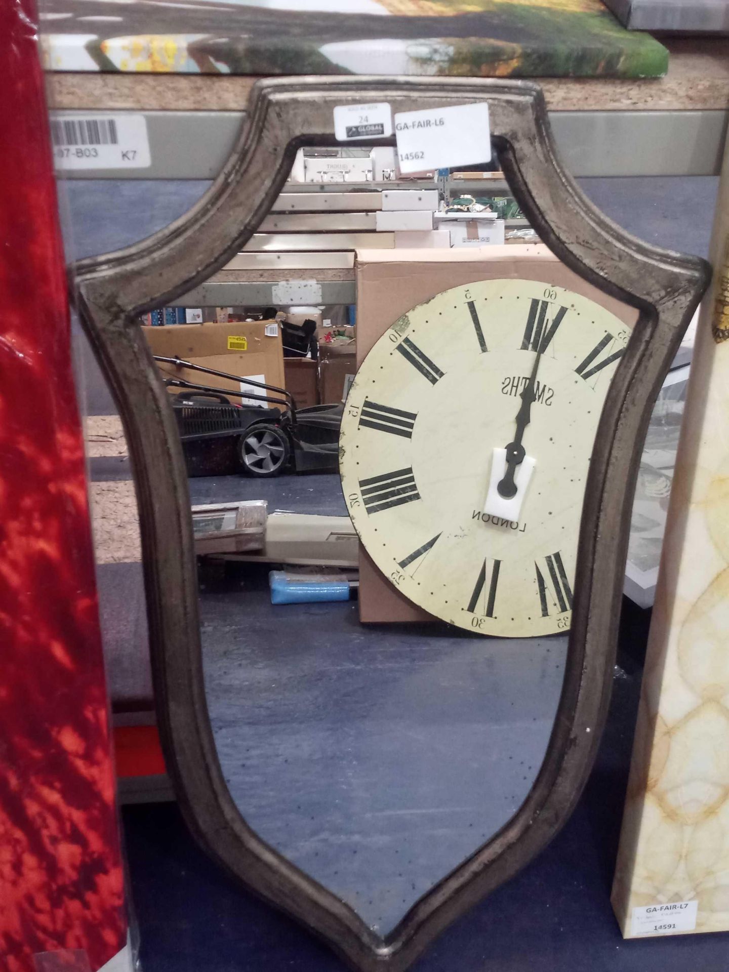 Medieval Style Vintage Wall Hanging Mirror Rrp £70 (14562)(Appraisals Are Available Upon Request) (