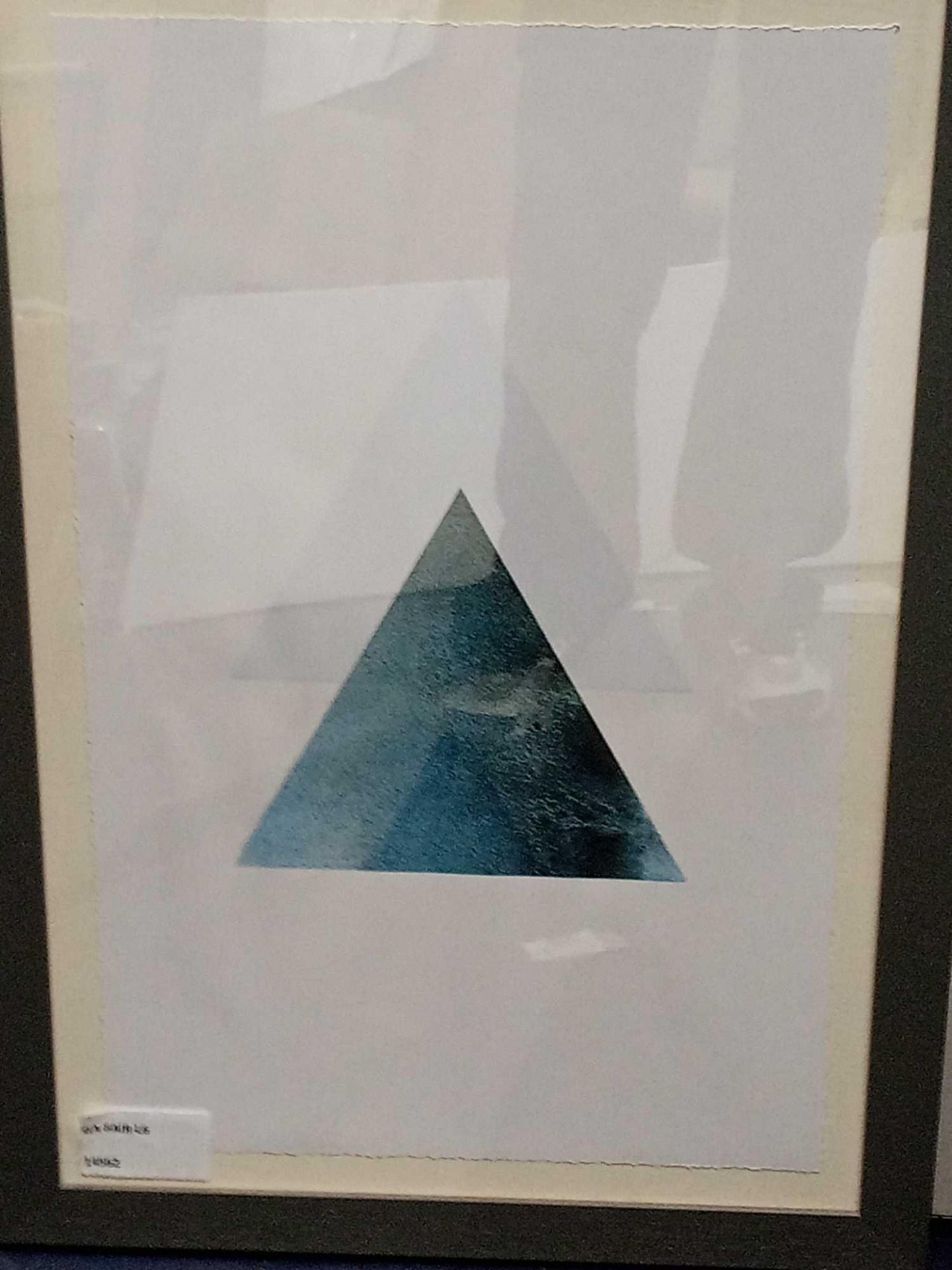 The Two Abstract Triangles Framed Print Rrp £45 (14562)(Appraisals Are Available Upon Request) (