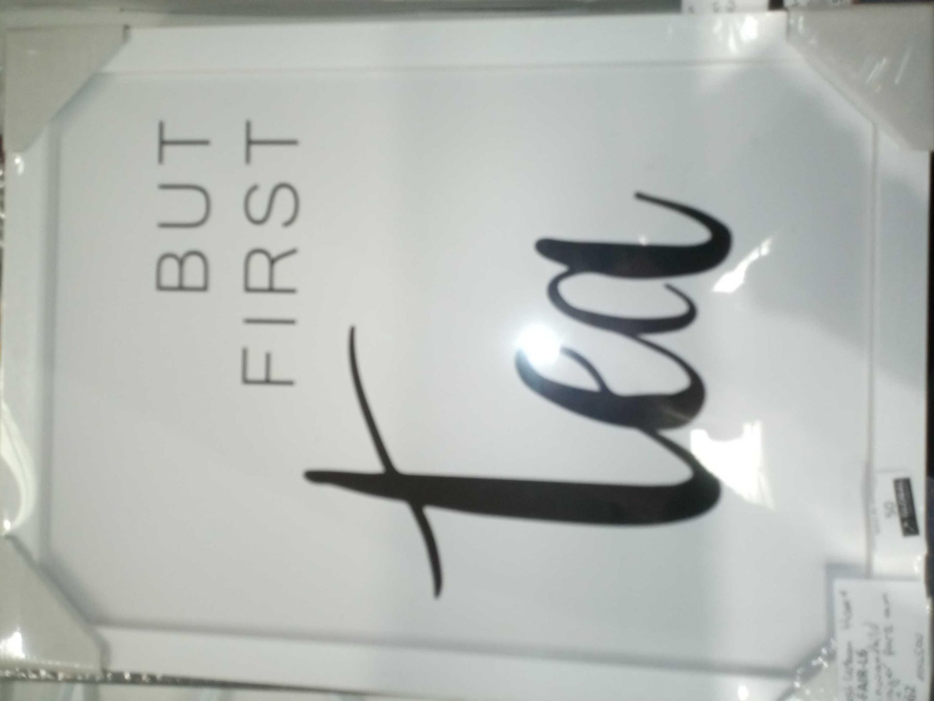 But First Tea East Urban Home Framed Print Rrp £45 (14562)(Appraisals Are Available Upon Request) (