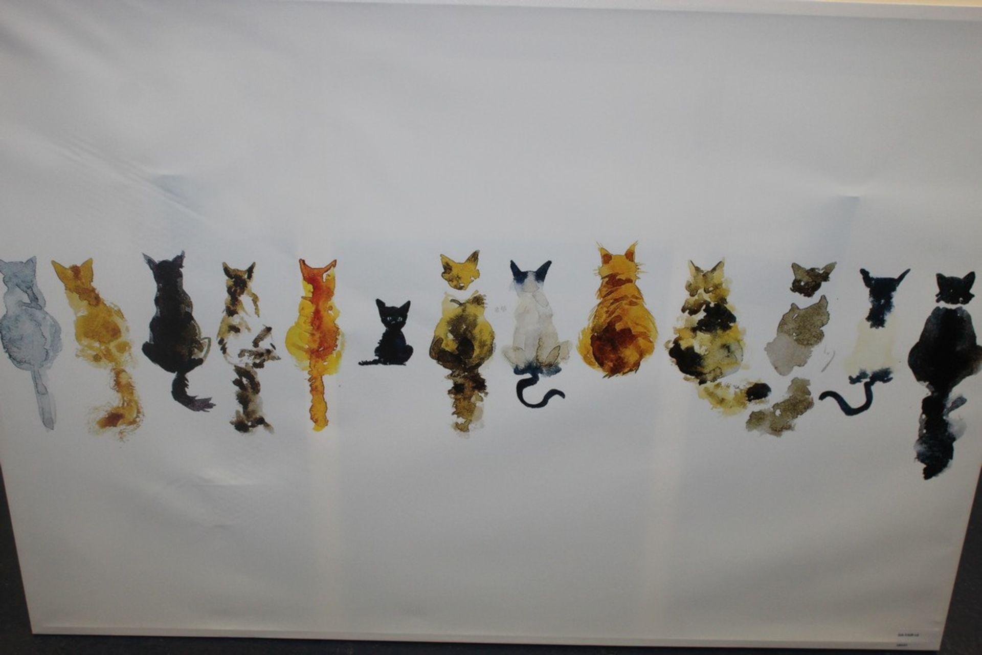 The Family Of Cats Large Canvas Rrp £100 (18547)(Appraisals Available Upon Request) (Pictures Are