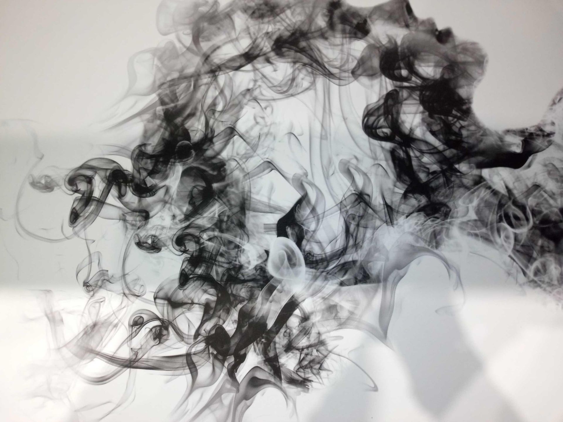 Explosion Of The Black Ink On White Canvas Rrp £50 (15782)(Appraisals Are Available Upon Request) (