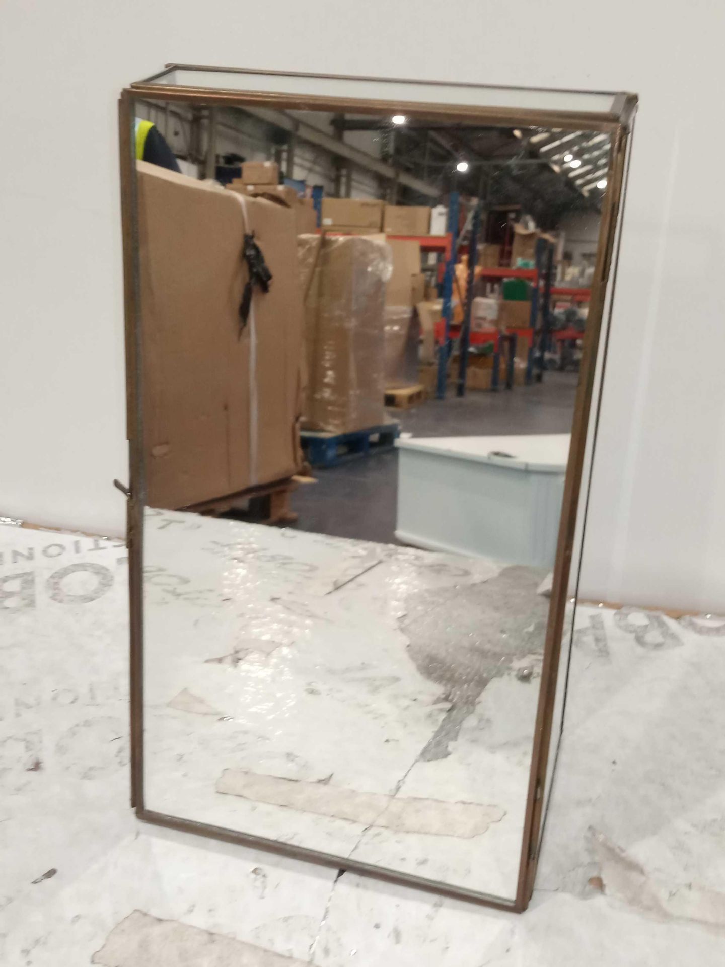 RRP £60 Boxed Nkuku Small Mirrored Storage Cabinet