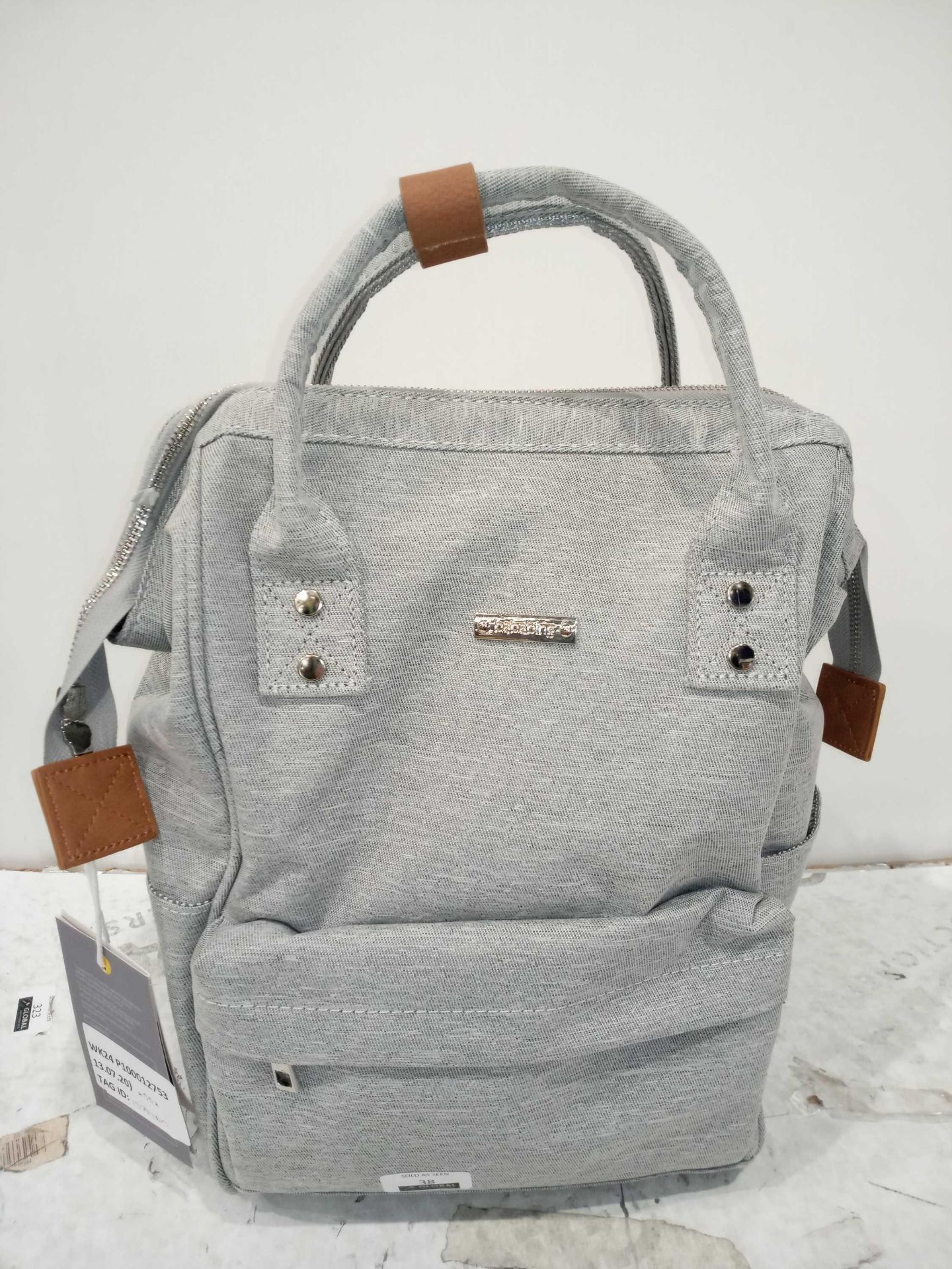 RRP £50 Ba Ba Bing Grey Tote Nursery Changing Bag