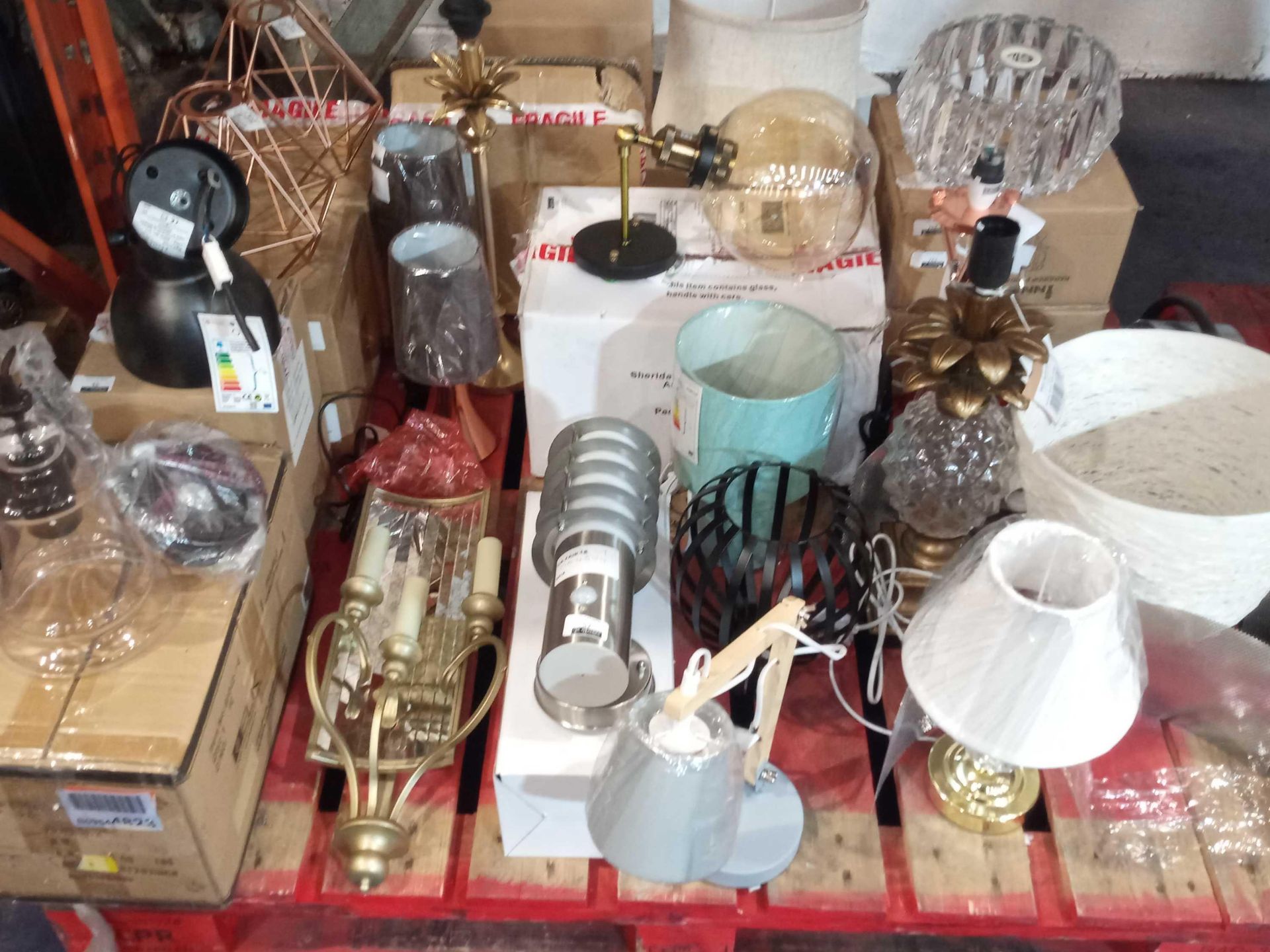 RRP £450 X 20 Assorted At Designer Items To Include Ceiling Lights Desk Lamps And Wall Lights