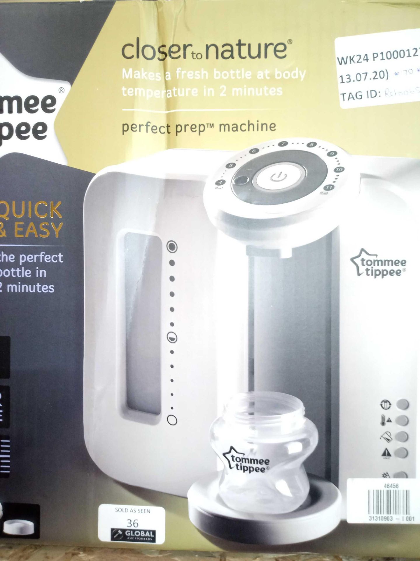 RRP £70 Tommee Tippee Closer To Nature Perfect Preparation Bottle Warning Station In White