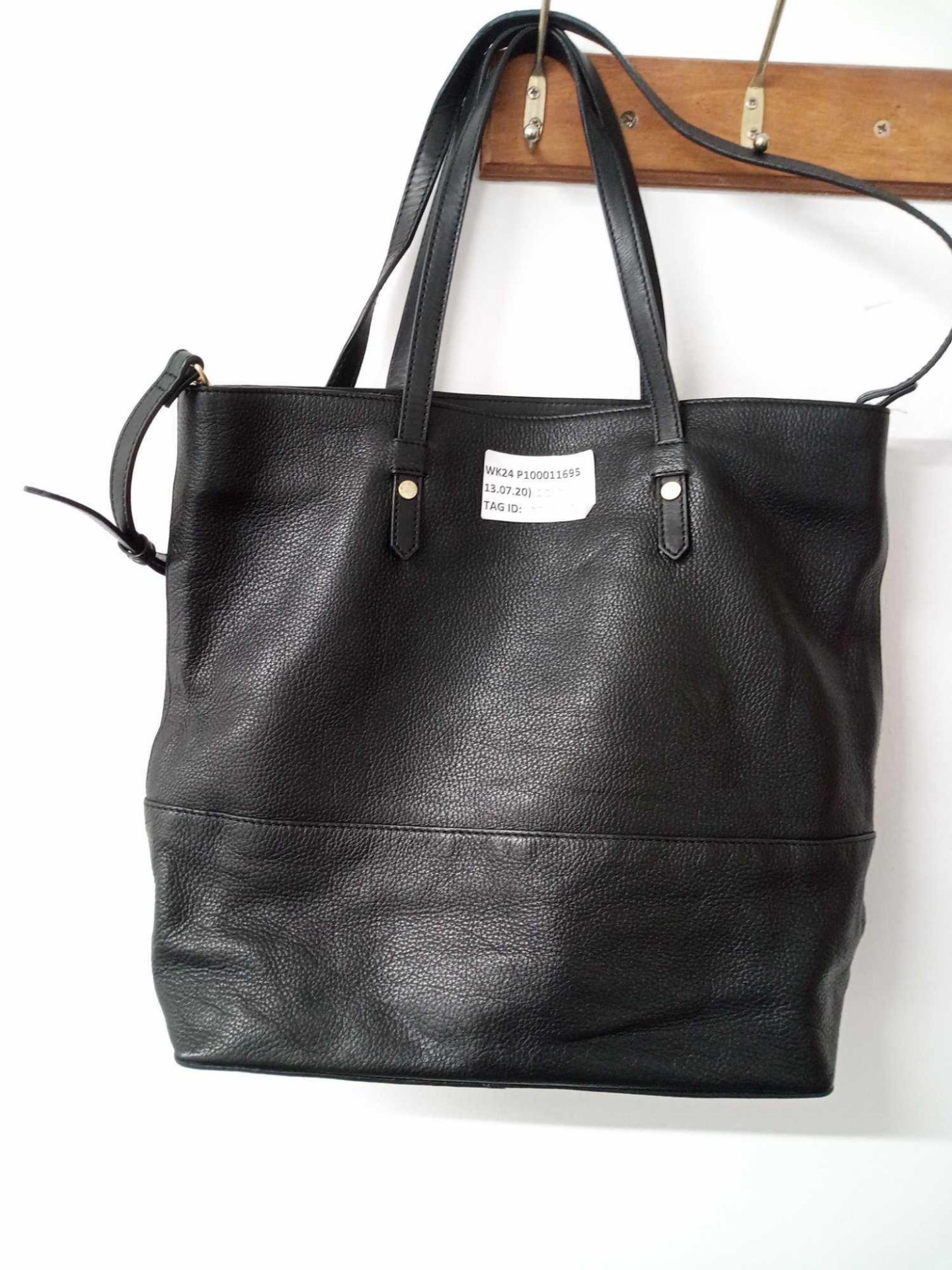 RRP £100 John Lewis & Partners Black Leather Bag (1355552)