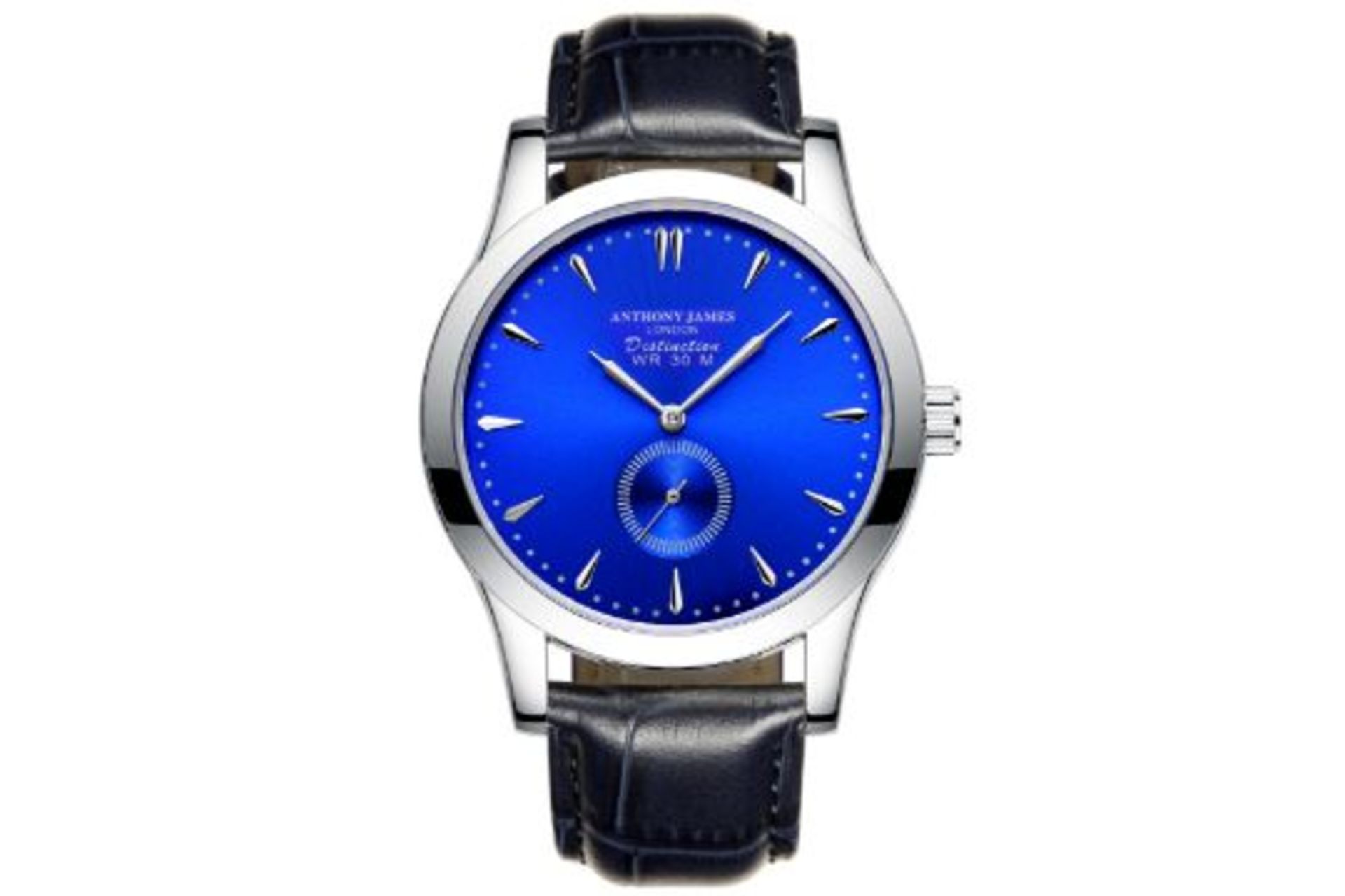 RRP £200 Bohemian Blue Dial Watch Complemented By Steel Teardrop Indices & Smokey Blue High Grade