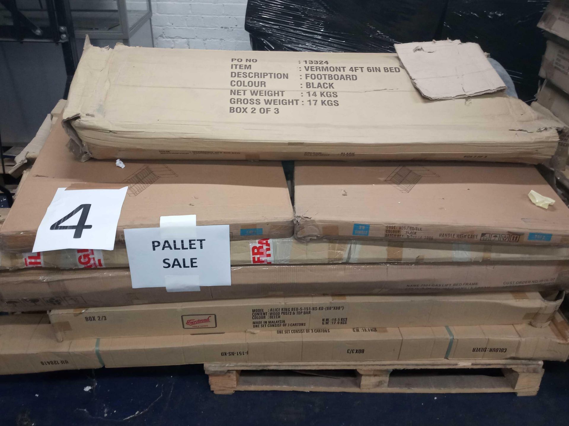 RRP £400 Pallet Of Flat Pack Furniture Partlots