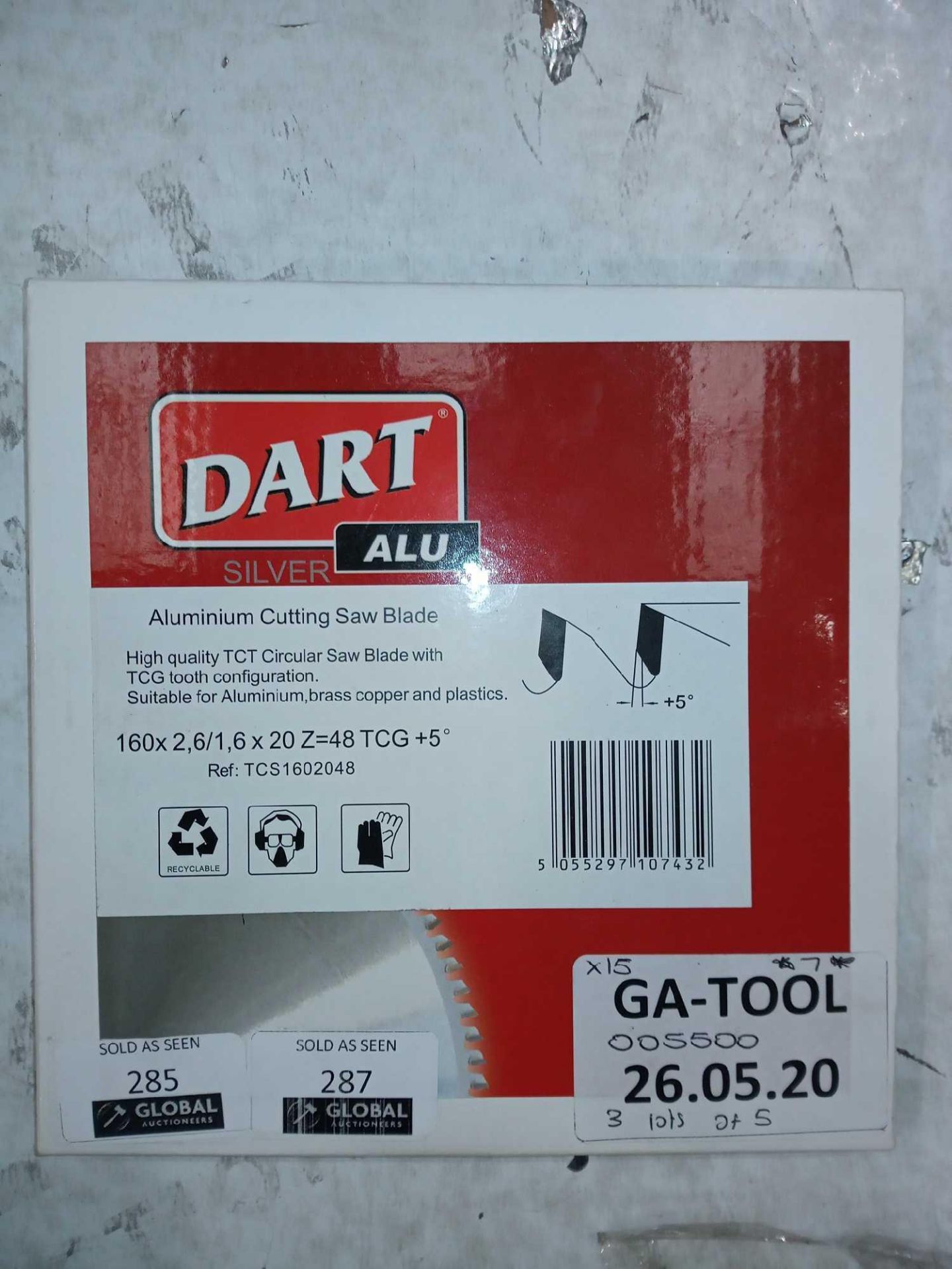 Lot To Contain 3 Boxed Brand New 160 X 2,6 /1,6 X 20 Z = 48 Tcg + 5° Aluminium Cutting Saw Blades