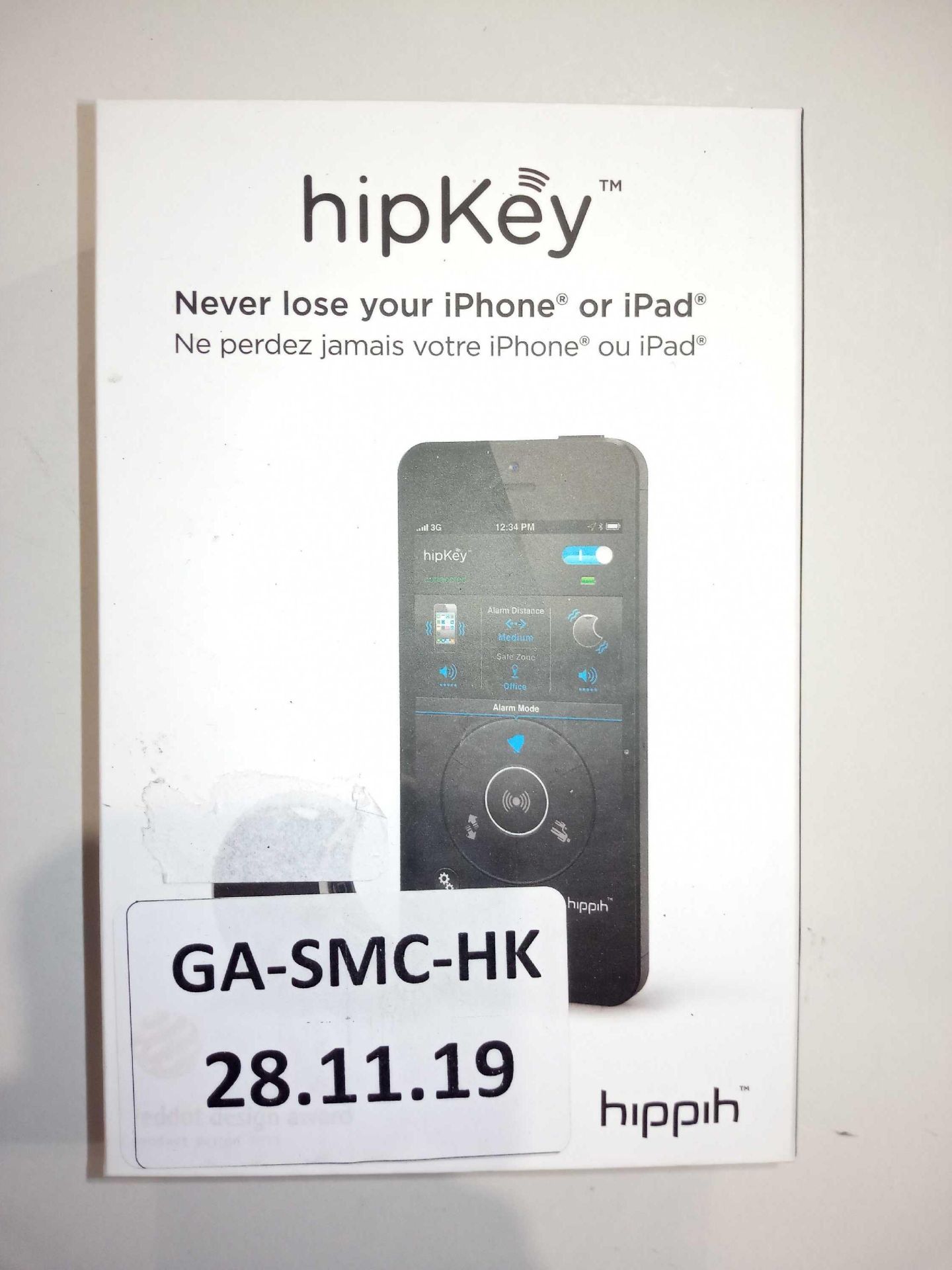 Lot To Contain 3 Boxed Brand New Hipkey Never Lose You'Re Iphone/Ipad Again Tracking Device Combined - Image 2 of 2