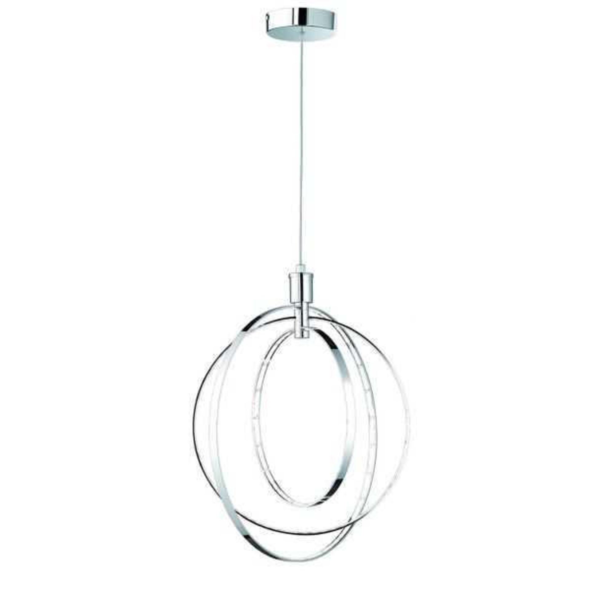 Rrp £130 Boxed Realityprater Pendant Light Chrome (L6)