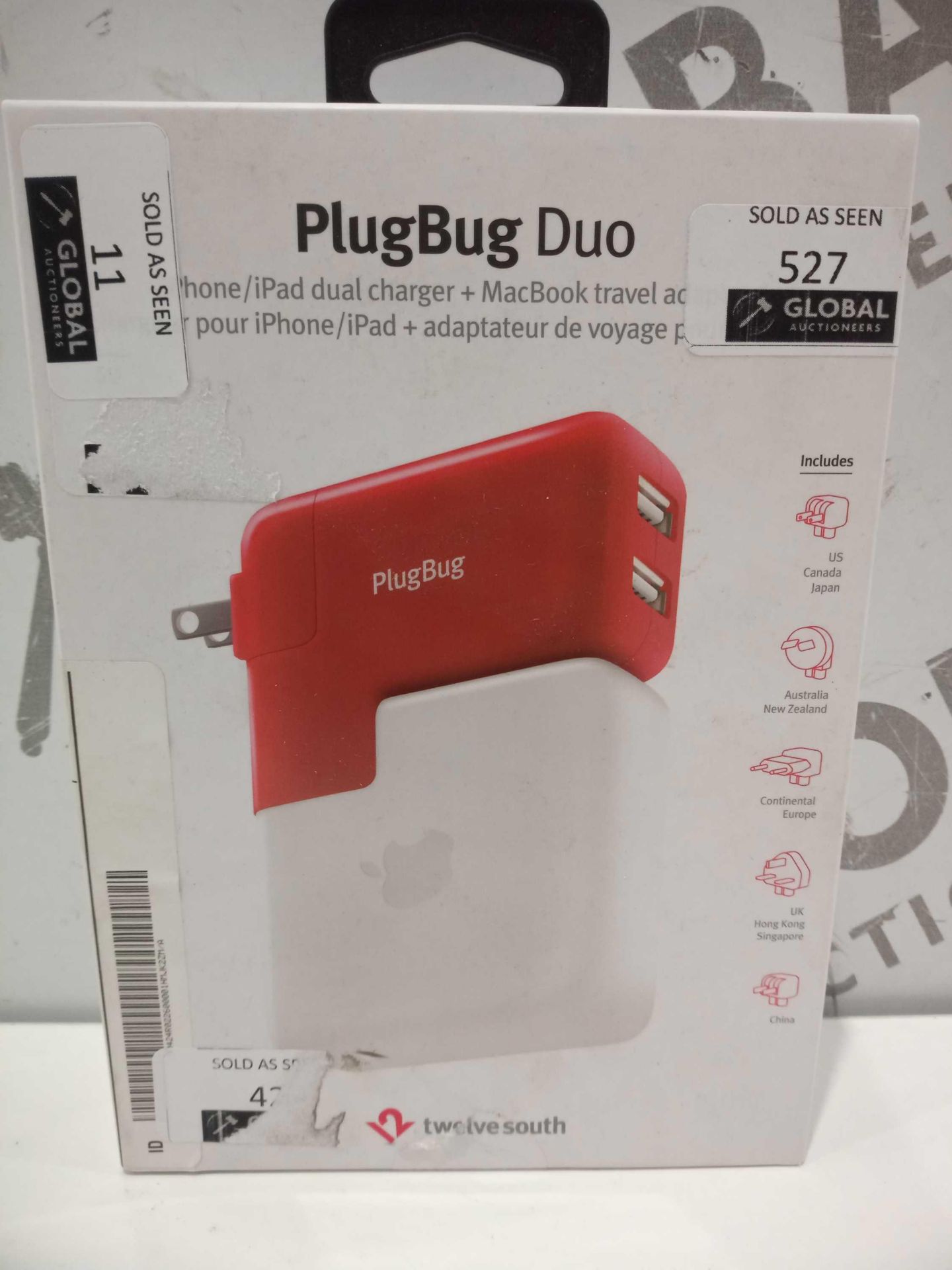 Rrp £70 Boxed Plug Duo Twelve South Iphone Ipad Macbook Travel Adaptor