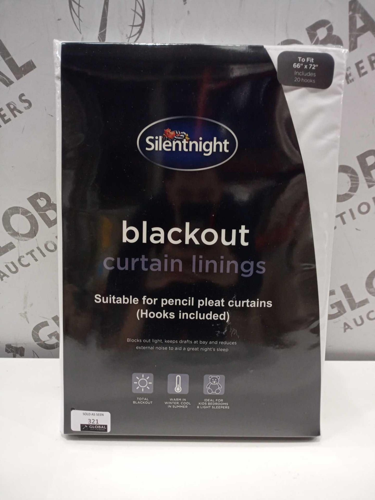 Combined RRP £80 Lot To Contain 2 Pairs Of Silent Night Blackout Curtains