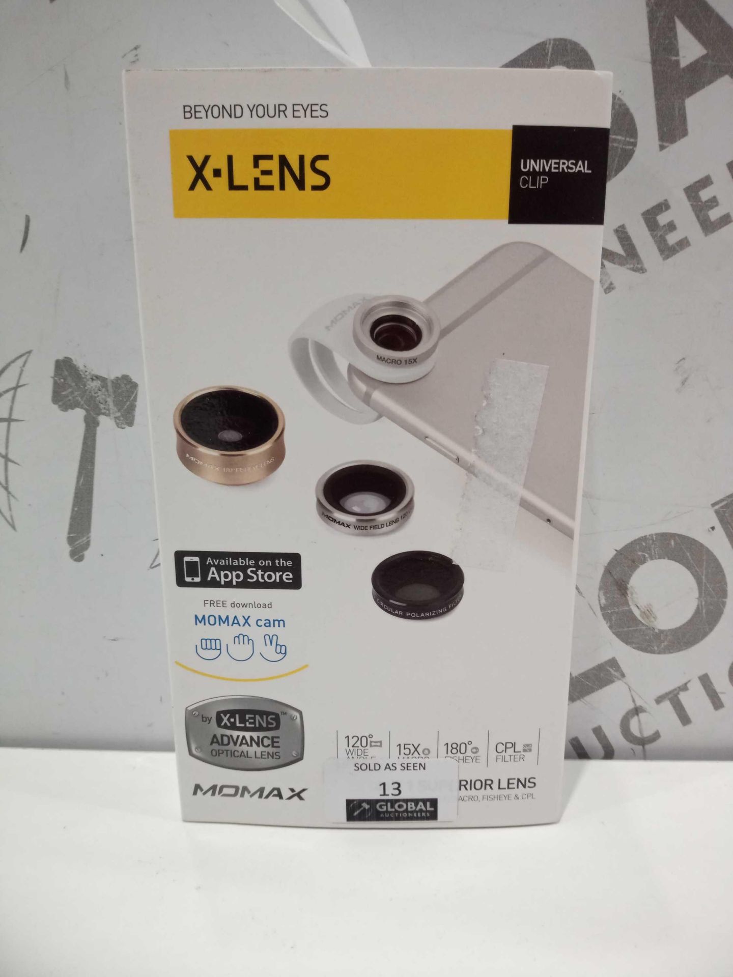 Combined Rrp £90 Lot To Contain 3 Momax X Lens Universal Clip
