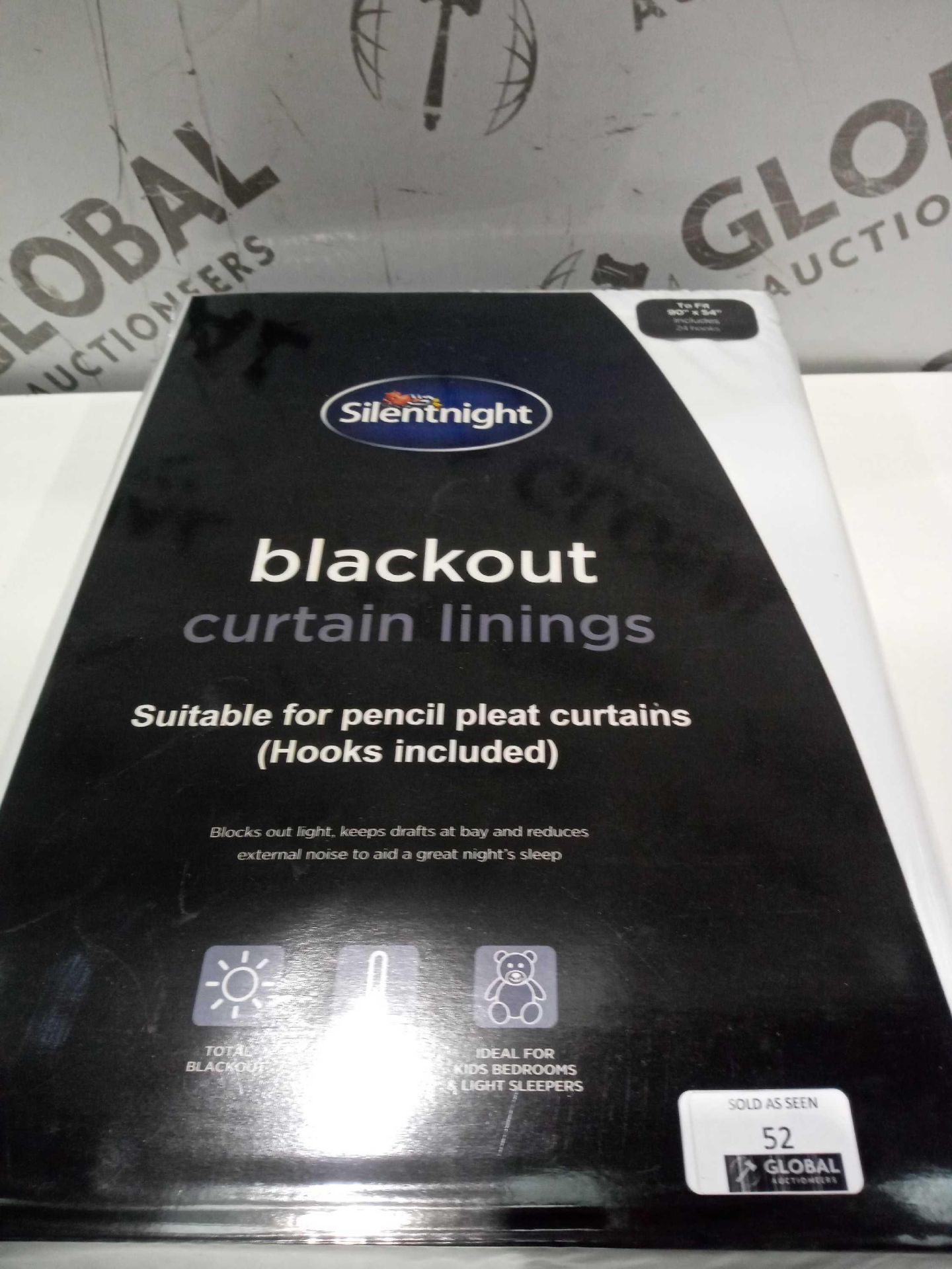 Rrp £120 Bagged Silent Night 90X54 Inch Blackout Curtain Linings