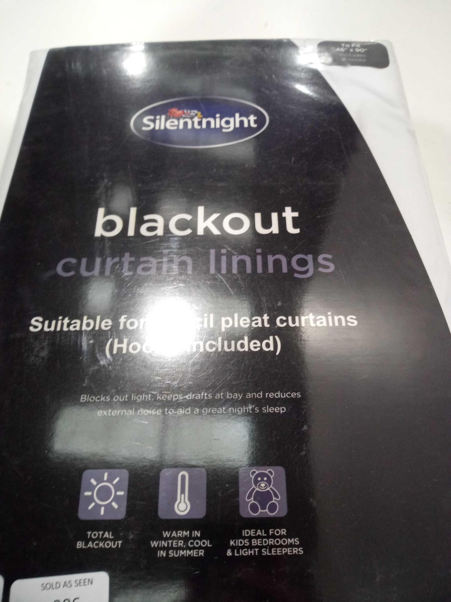 Rrp £110 Bagged Silent Night Black Out Curtain Linings