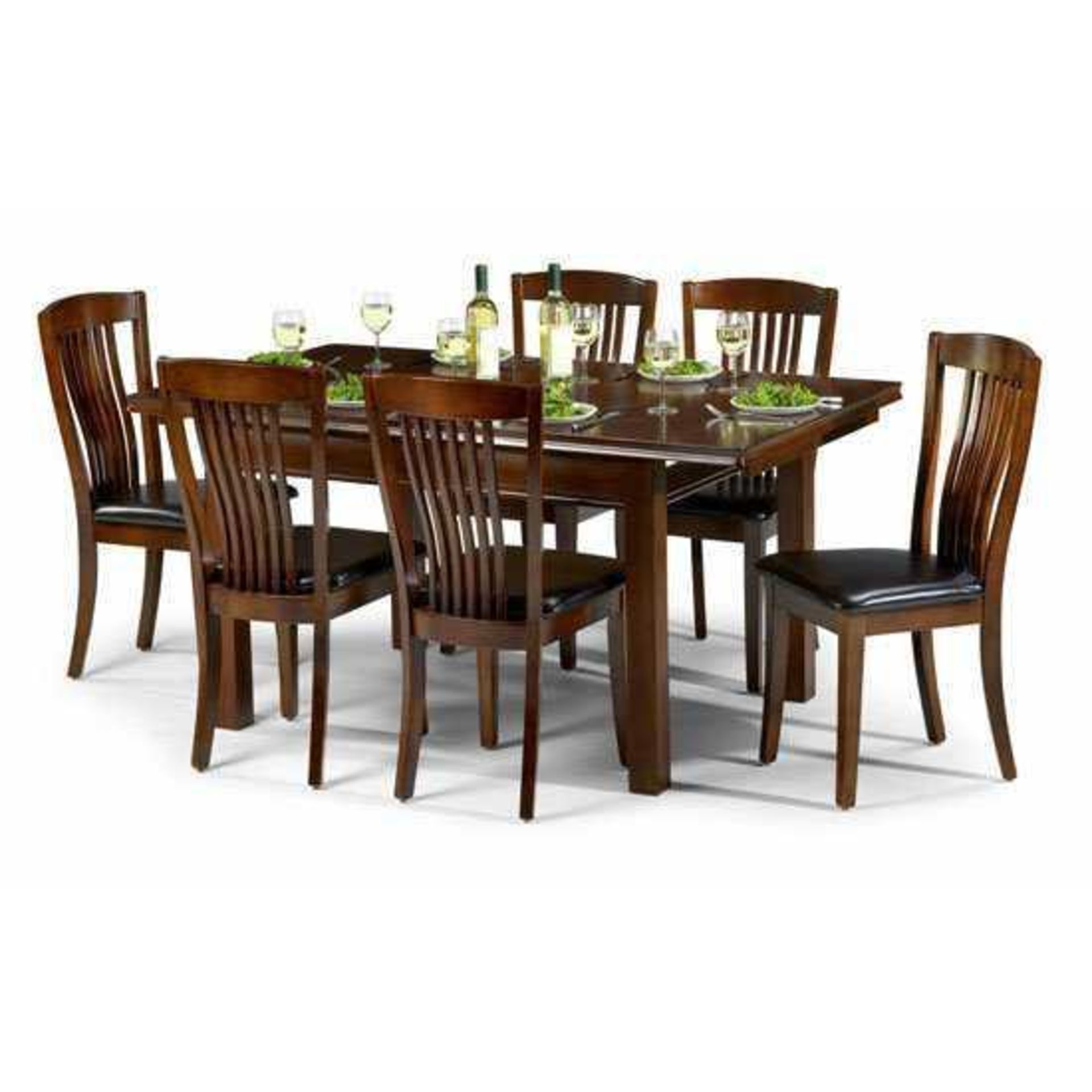 Boxed Canterbury Mahogany Finish 120-160X90X77Cm Dining Table RRP £430 (Chairs Not Included)(