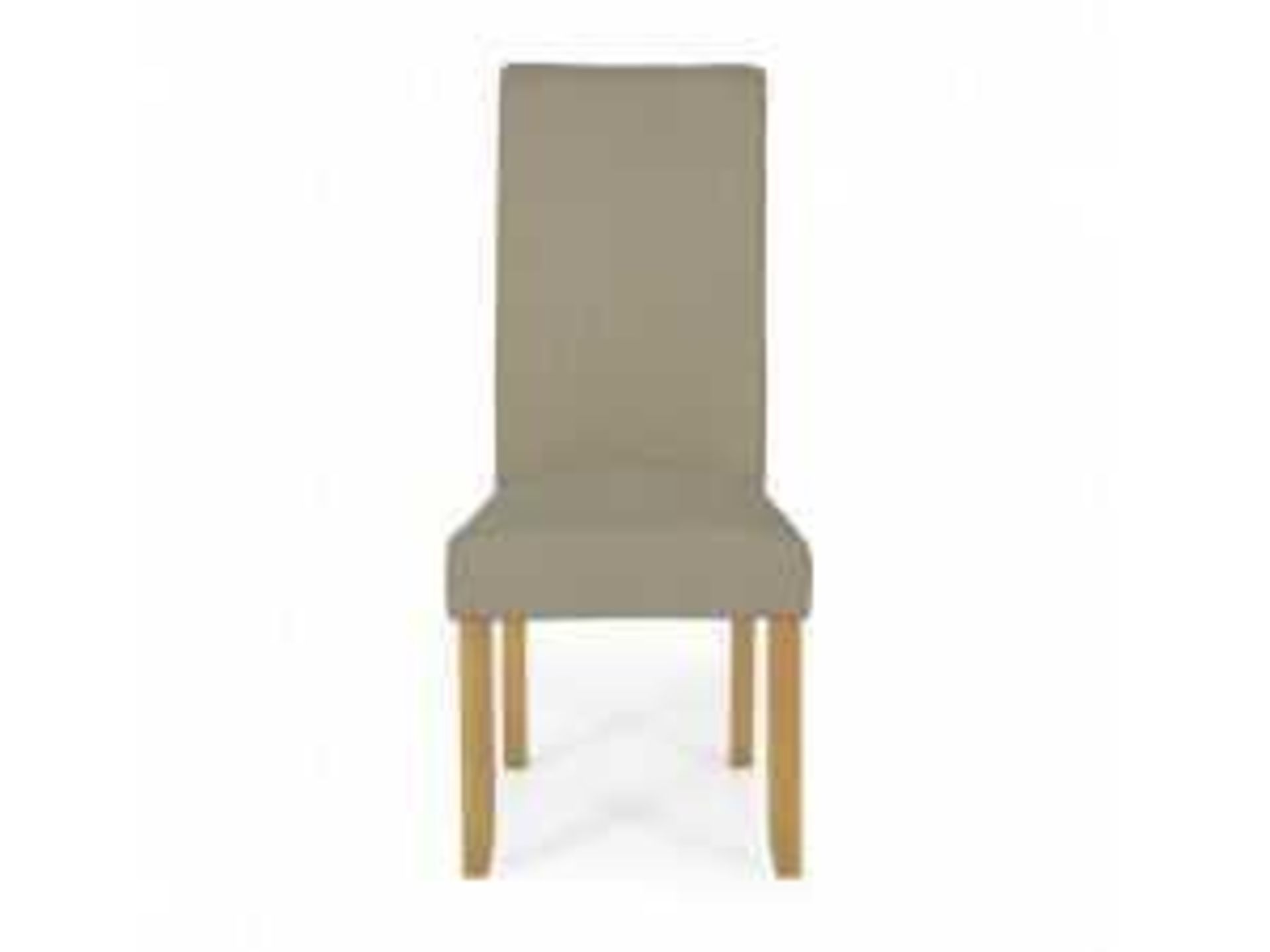 Boxed Pack Of 2 Serene Upholstered Putty Oak Marlow Upholstered Dining Chairs RRP £150(Appraisals