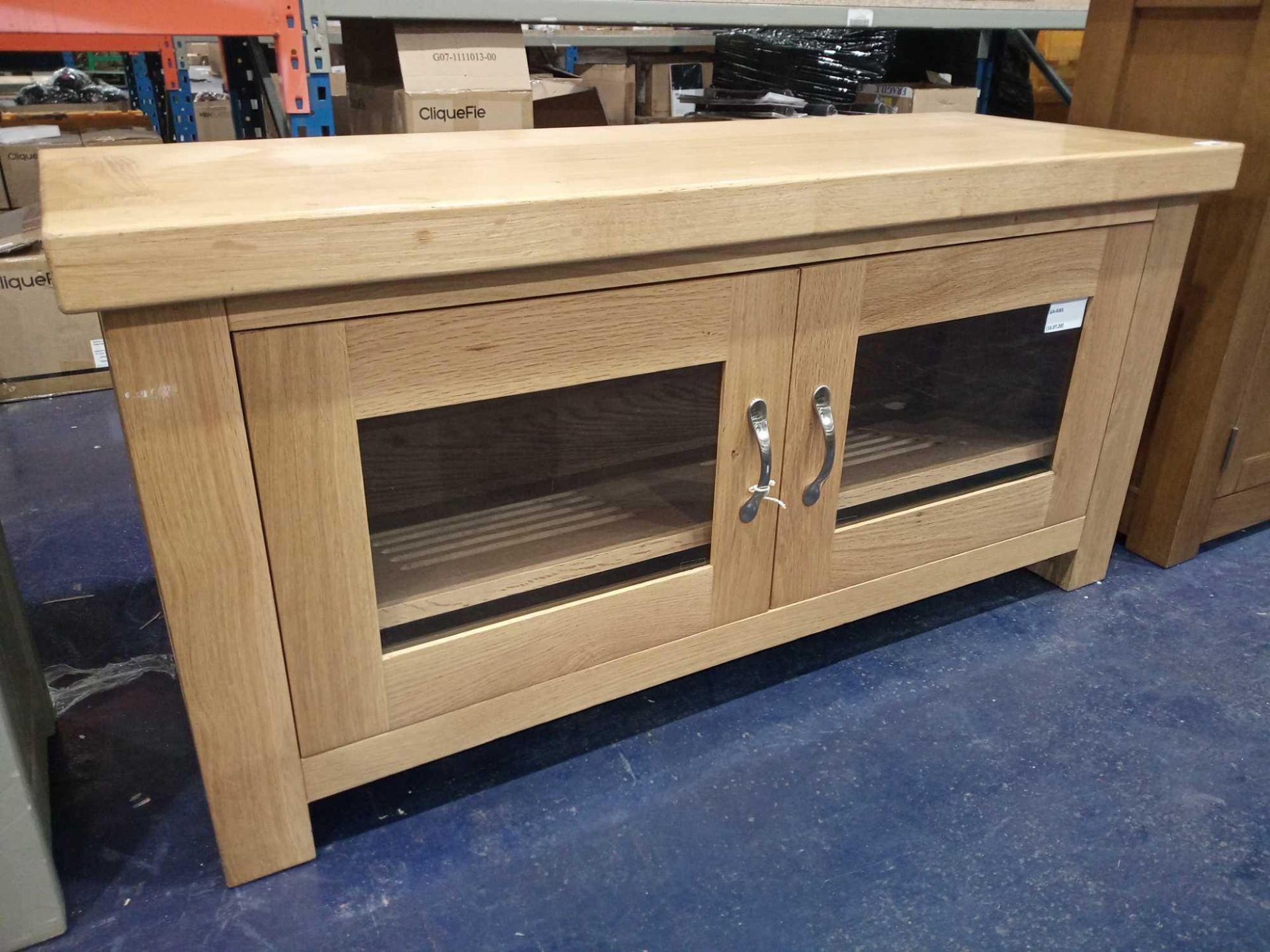 RRP £200 Designer 2 Door Tv Stand (Appraisals Available On Request) (Pictures For Illustration Purpo