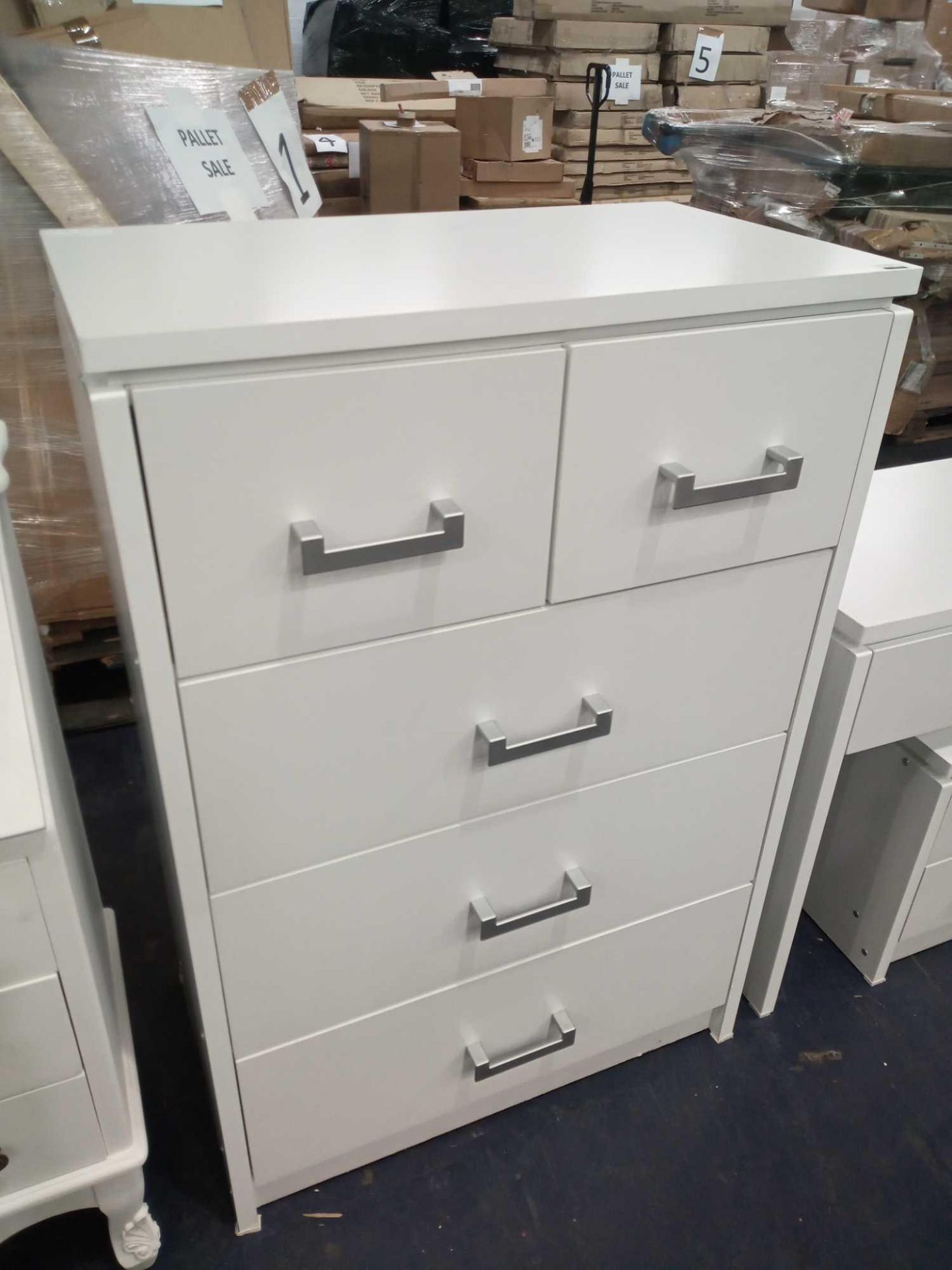 RRP £150 Unboxed Charles Large White Dresser