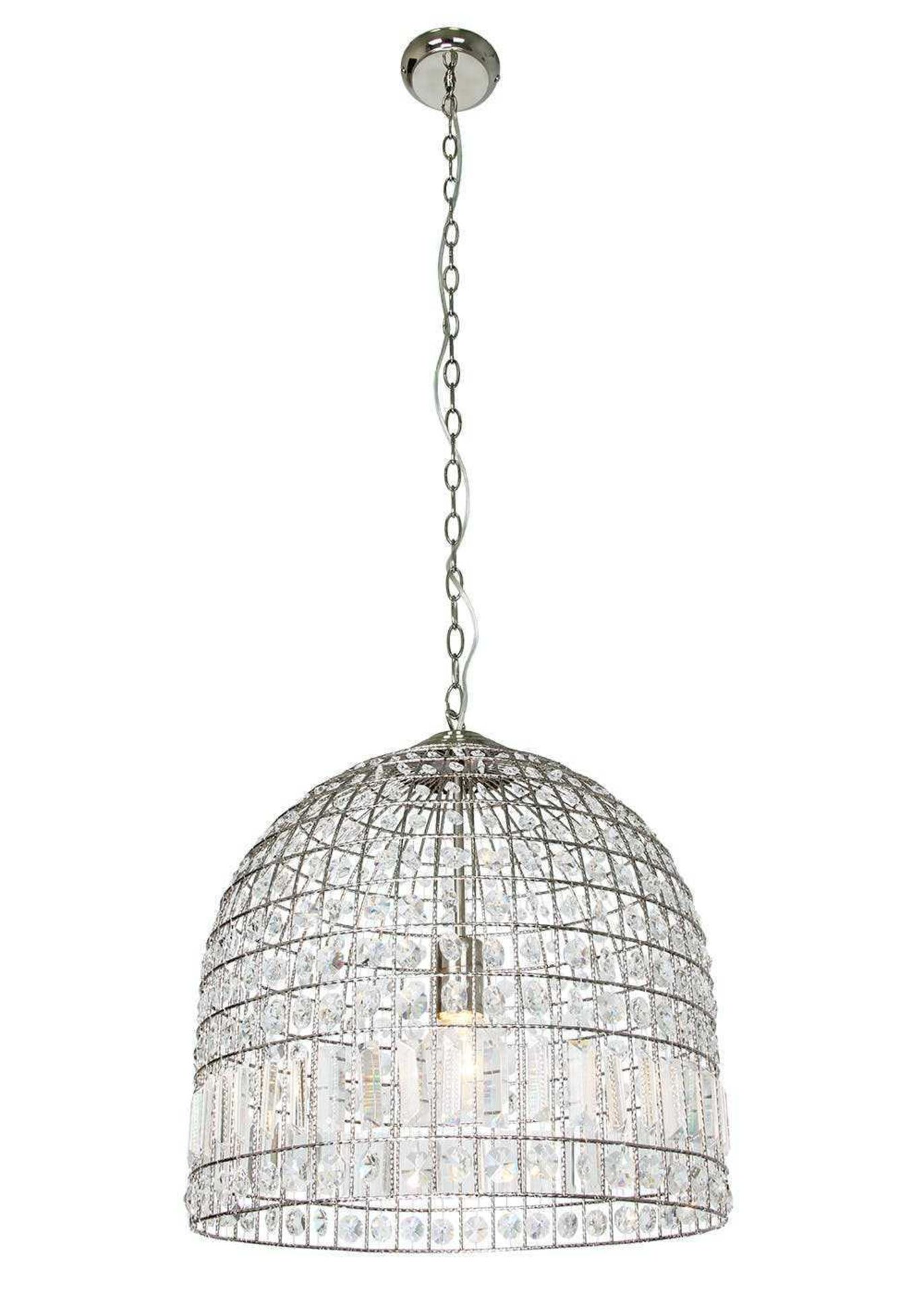 RRP £130 Boxed Meliá Crystal Dome Pendant Ceiling Light