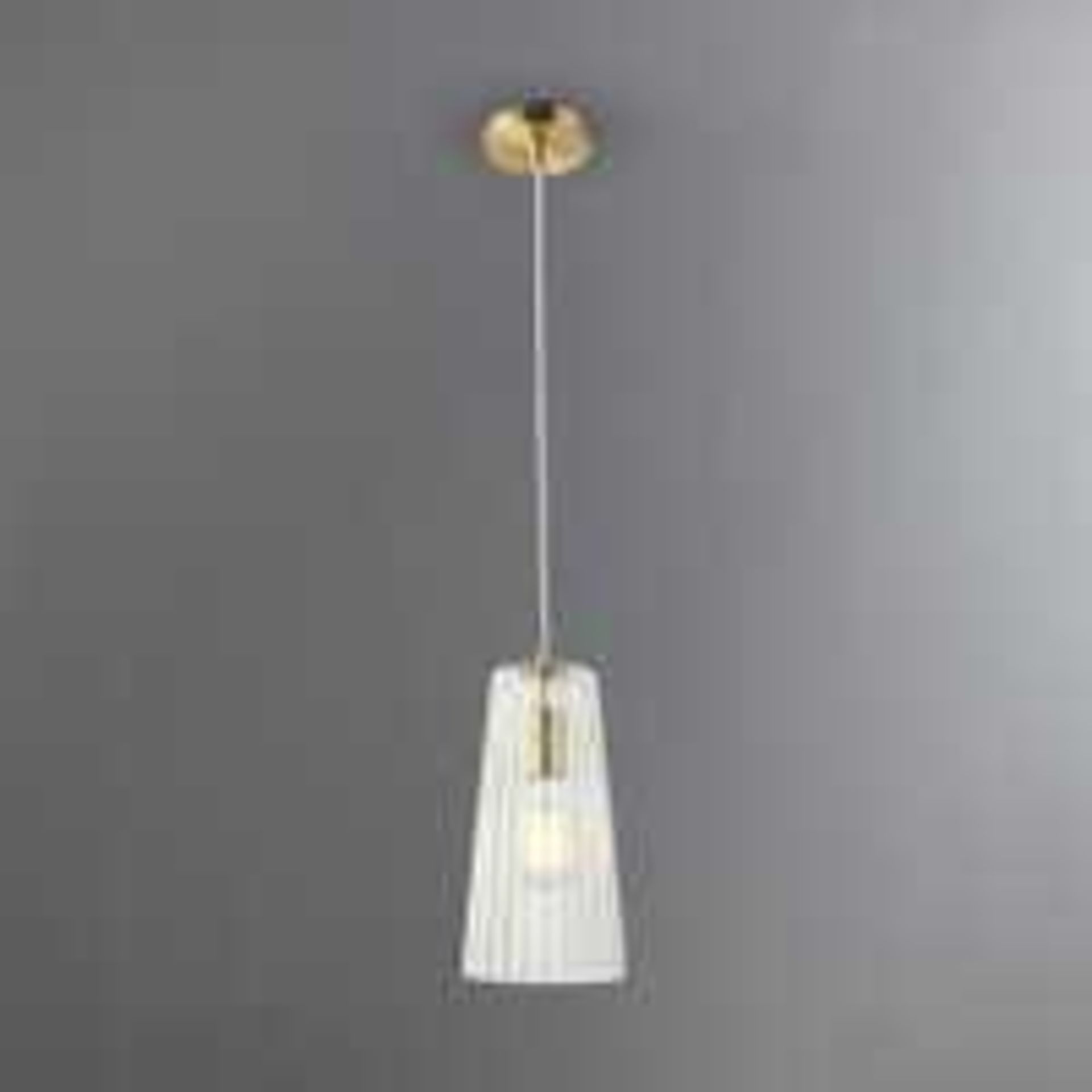 RRP £70 Box Casablanca Clear Glass With Bubbles And Satin Brushed Gold Finish Ceiling Fitting