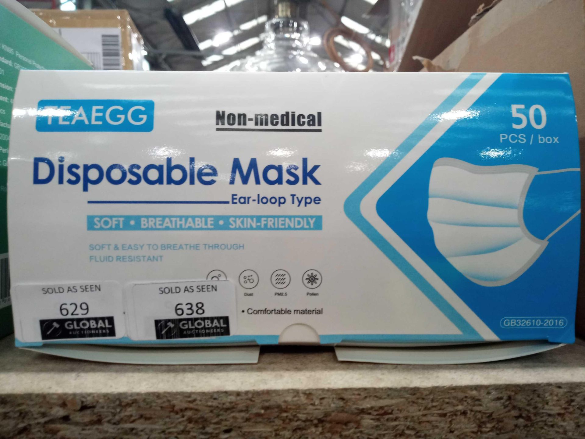 RRP £300 Box Of 50 Non Medical 3 Ply Disposable A Loop Types Of Reasonable Skin Friendly Face Masks